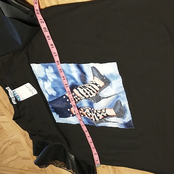 Ko Ko Ailis Blinged Out High Heels Graphic Tee Shirt 3X - Picture 4 of 9